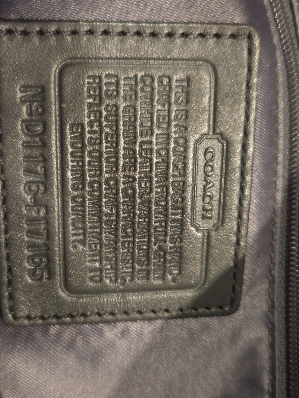 Coach Metallic Pewter Leather Shoulder Bag - Picture 4 of 6